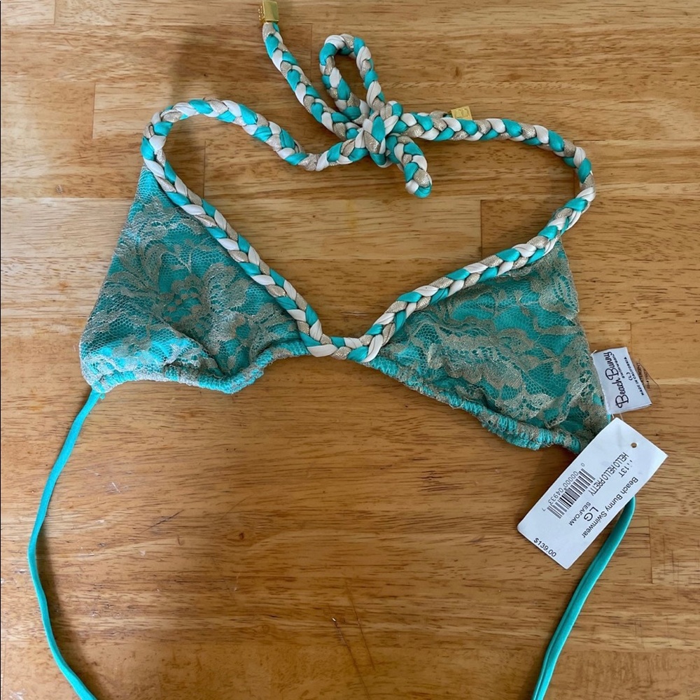 Beach bunny bikini teal large top extra large bottoms - Picture 2 of 5